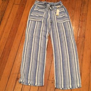 C & C California Wide Leg Linen Pants M NWT